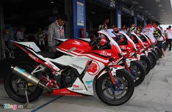 Cận cảnh dàn xe đua 250 phân khối của Honda ở Thái Lan