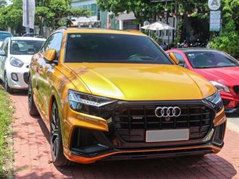 Ngắm Audi Q8 màu cam độc nhất Việt Nam với gói ngoại thất ngàn đô