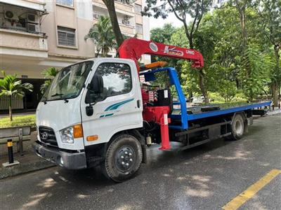 XE CỨU HỘ GIAO THÔNG HYUNDAI MIGHTY 110XL GẮN CẨU UNIC 3 TẤN 4 ĐOẠN URV 374