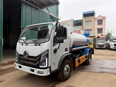 XE TÉC CHỞ XĂNG DẦU DONGFENG 6 KHỐI CÓ GẮN THIẾT BỊ CẤP LẺ